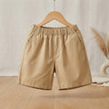 SHEIN SHEIN Khaki Kids Elasticated Waist Relaxed Shorts