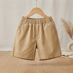 SHEIN SHEIN Khaki Kids Elasticated Waist Relaxed Shorts