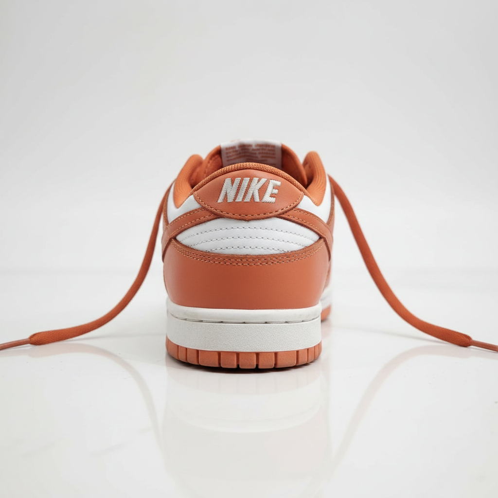 Nike Dunk Low Men's Sneakers - Orange and White