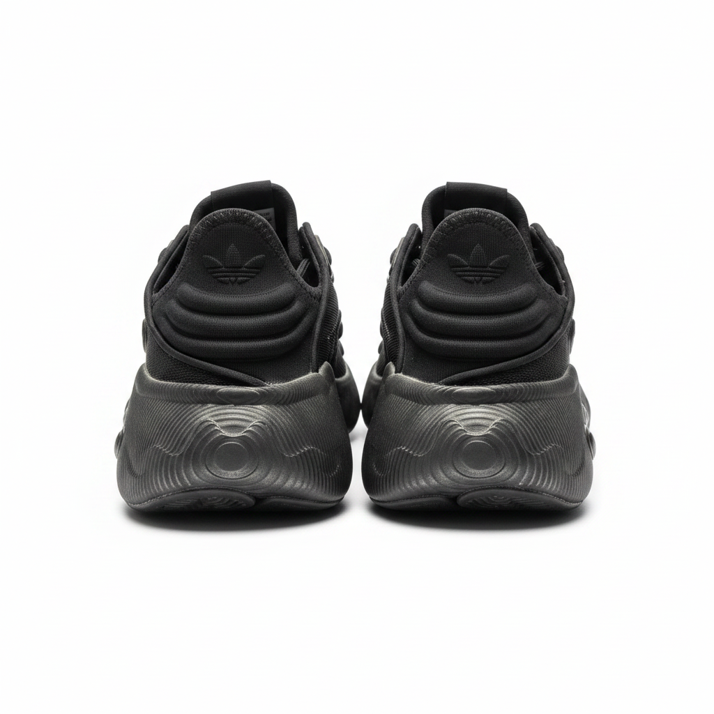 Adidas Charcoal Grey Wavy Mesh Chunky Sneakers