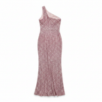 That's So Fetch Pink One Shoulder Sequined Maxi Dress
