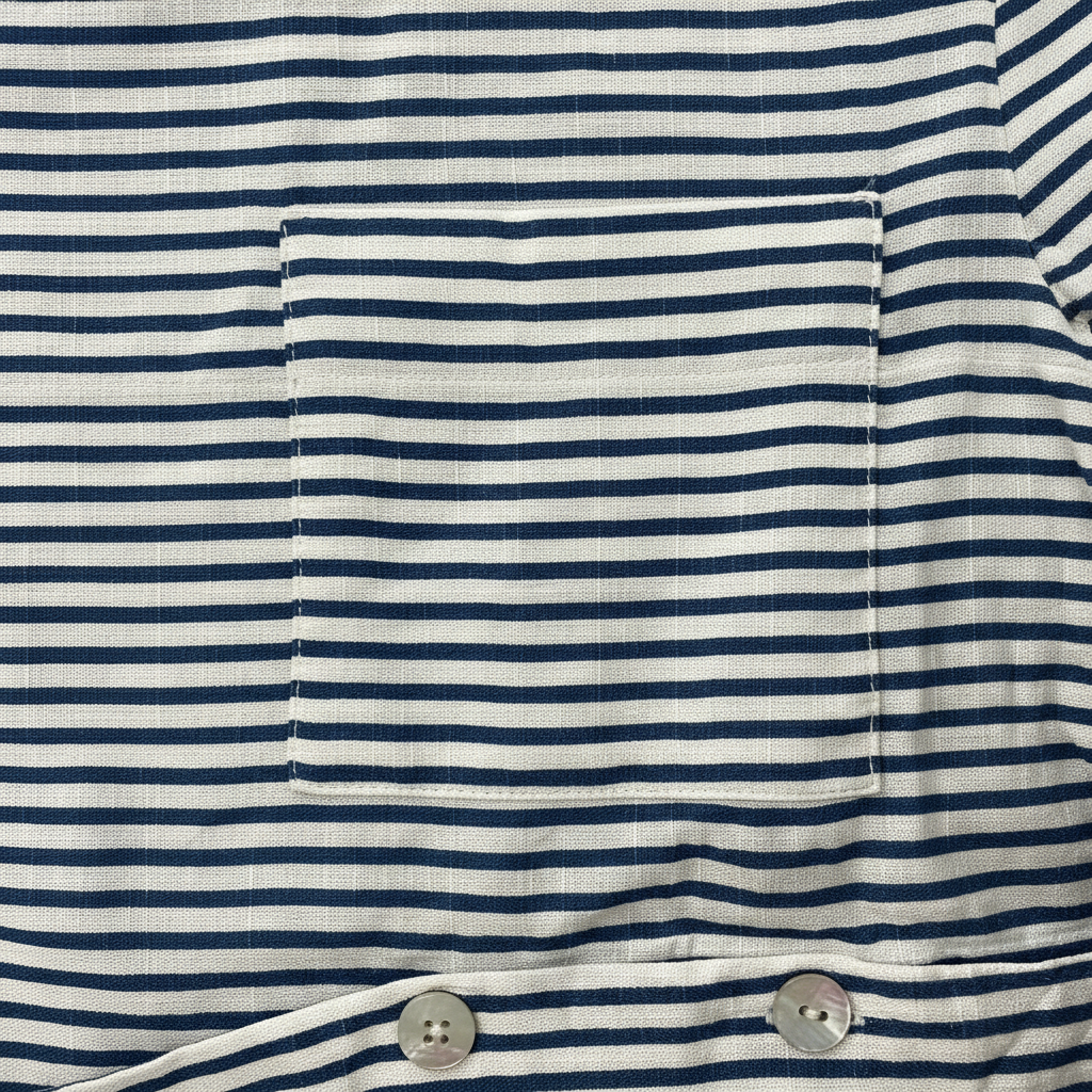 Dotti Blue & White Striped Tiered Mini Dress - Size 12