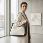 Calvin Klein Calvin Klein White Grained Monogram Tote