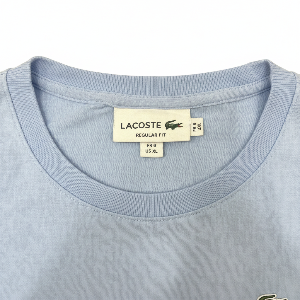 Lacoste Women's Regular Fit Light Blue Cotton T-Shirt