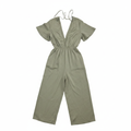 Atmos & Here Sage Green V-Neck Wide Leg Jumpsuit