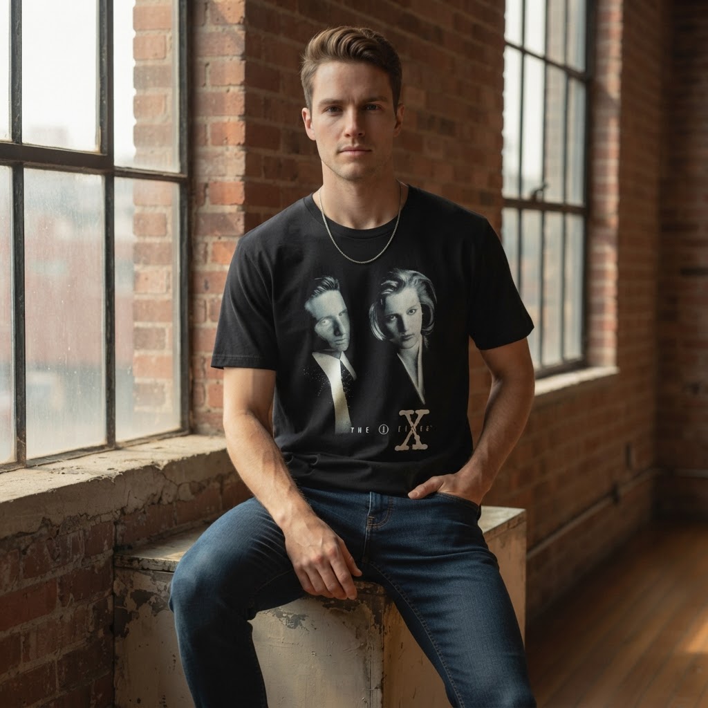 The X-Files Black The X-Files Graphic Print Unisex Relaxed T