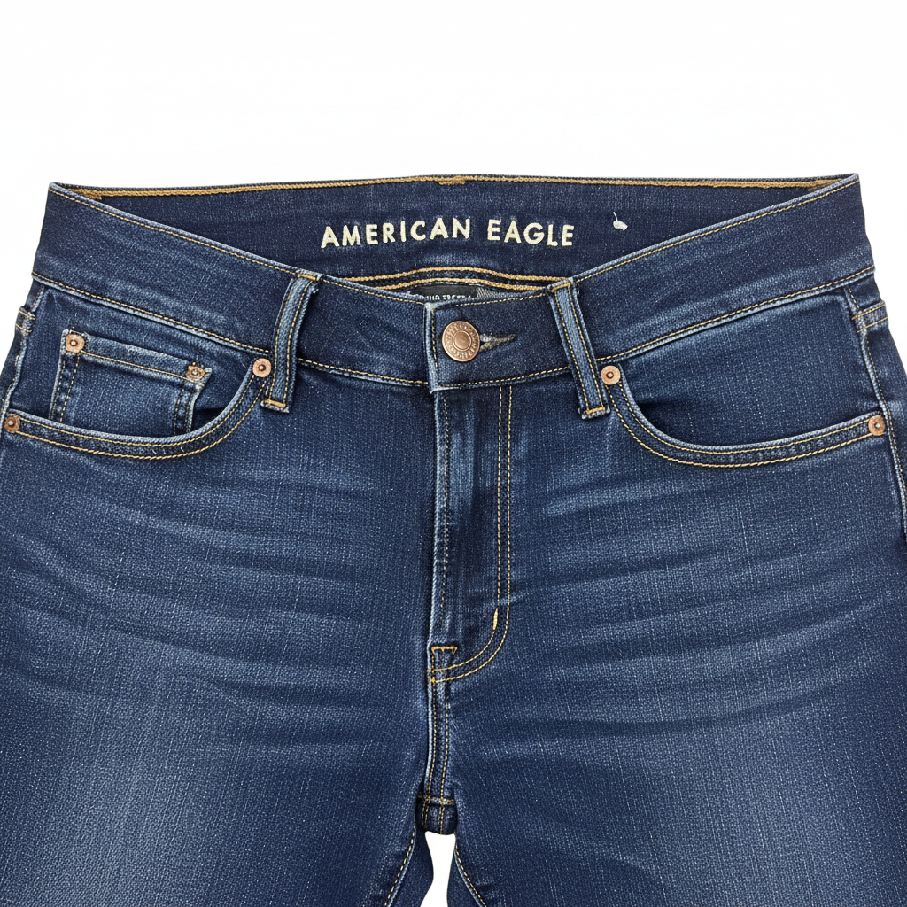 Women's Dark Wash Flared American Eagle Denim Jeans