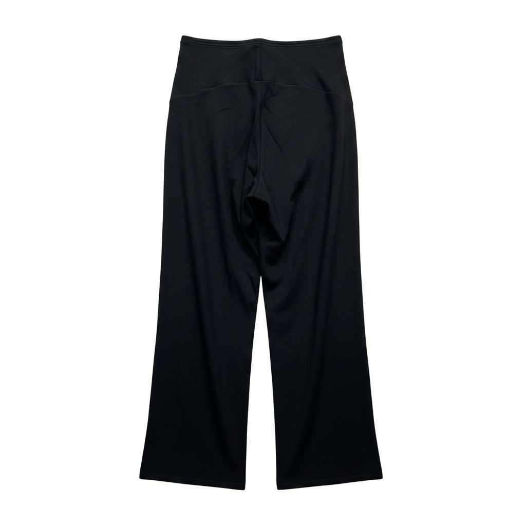 Esmara Women's Black Cotton Maternity Wide Leg Trousers XL