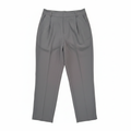 SHEIN Women's Grey High-Waisted Pleated Tapered Trousers