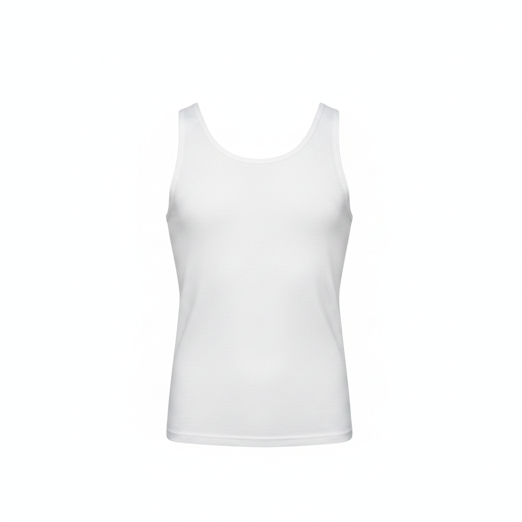 Livergy Men's White Cotton Vest Undershirt