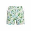 KIDS Kids White Tropical Leaf Print Elastic Waist Shorts