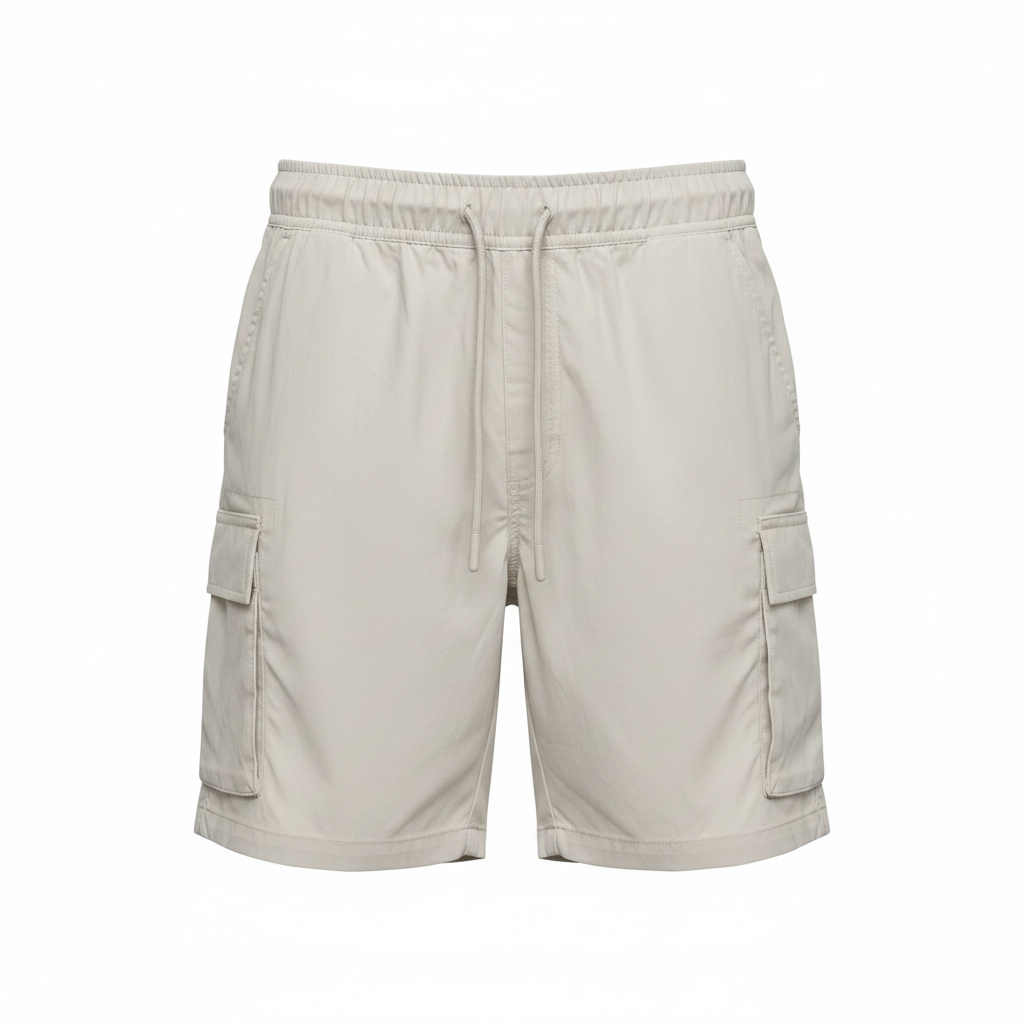Livergy Men's Beige Drawstring Cargo Shorts