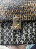 Chrisbella Monogram Top-Handle Flap Bag