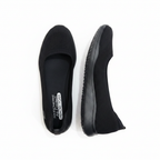 Skechers Women's Black Air-Cooled Memory Foam Flats