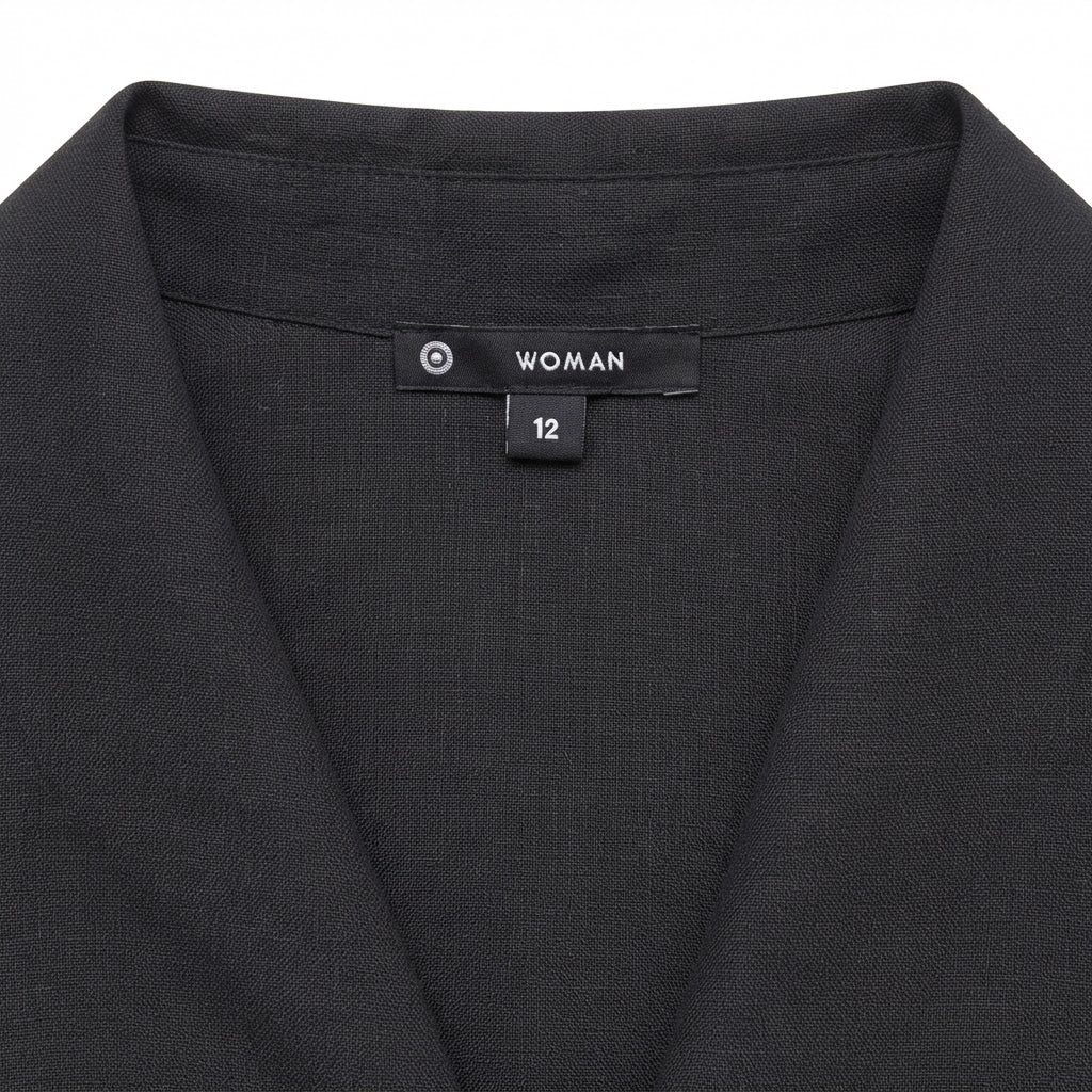 Women's Black Short-Sleeved Relaxed Linen Shirt