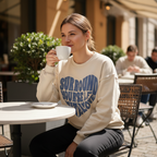 Pacific Republic Cream Heart Graphic Crewneck Sweatshirt