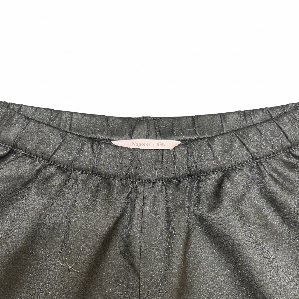 Nayomi Black Jacquard Nightwear Pyjama Pants