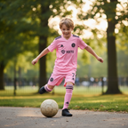 Kids Adidas Inter Miami CF Pink Soccer Jersey & Shorts Set