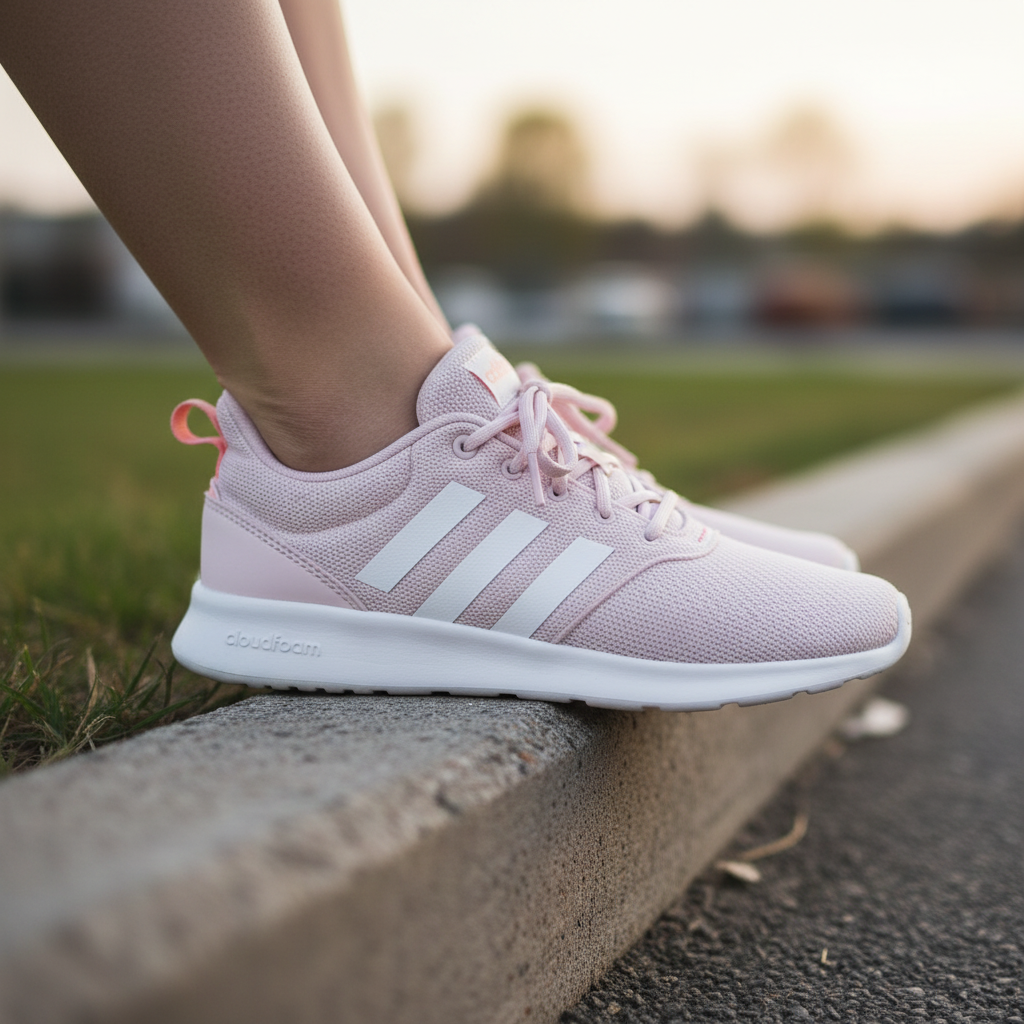 Women's Light Pink Low Top Mesh Running Trainers