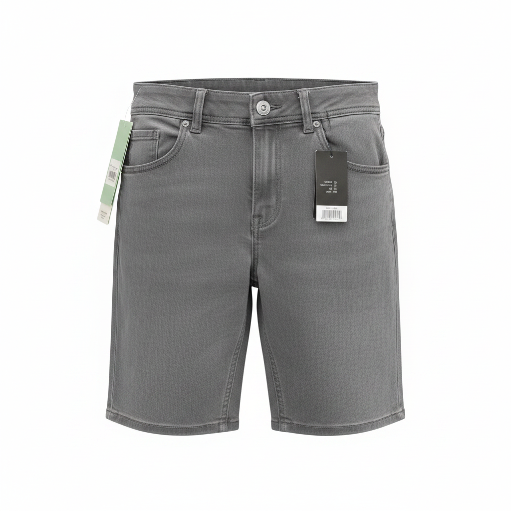 Livergy Men's Grey Casual Fit Denim Shorts