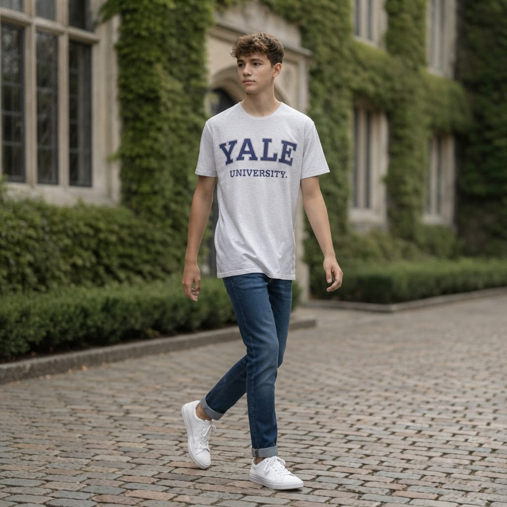 Yale University Heather Grey Short-Sleeve Yale Graphic T-Shi