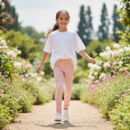 Dunnes Stores Pink Bow Print Kids Leggings