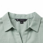 GAP Women's Mint Green Relaxed Linen Button-Down Blouse