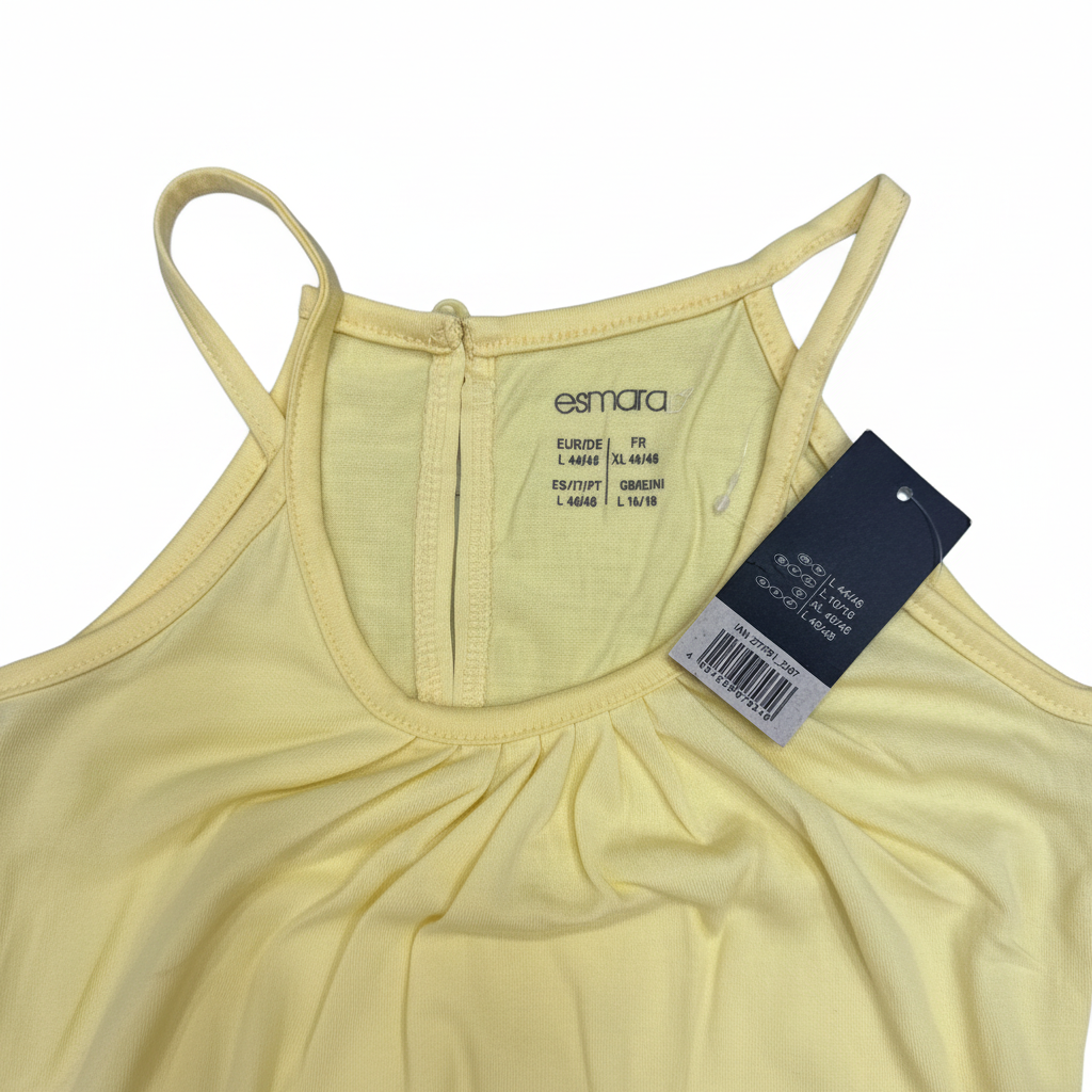 Women's Yellow Halter Neck Jersey Mini Dress