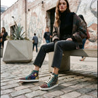 Christian Louboutin Luxury Studded Patchwork High-Top Sneake