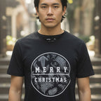 anko Black Merry Christmas Graphic T-Shirt Regular Fit XL