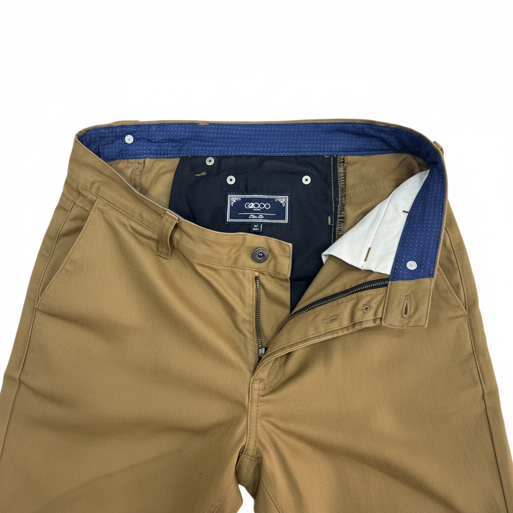 G2000 MAN Men's Ochre Brown Slim-Straight Five-Pocket Trouse