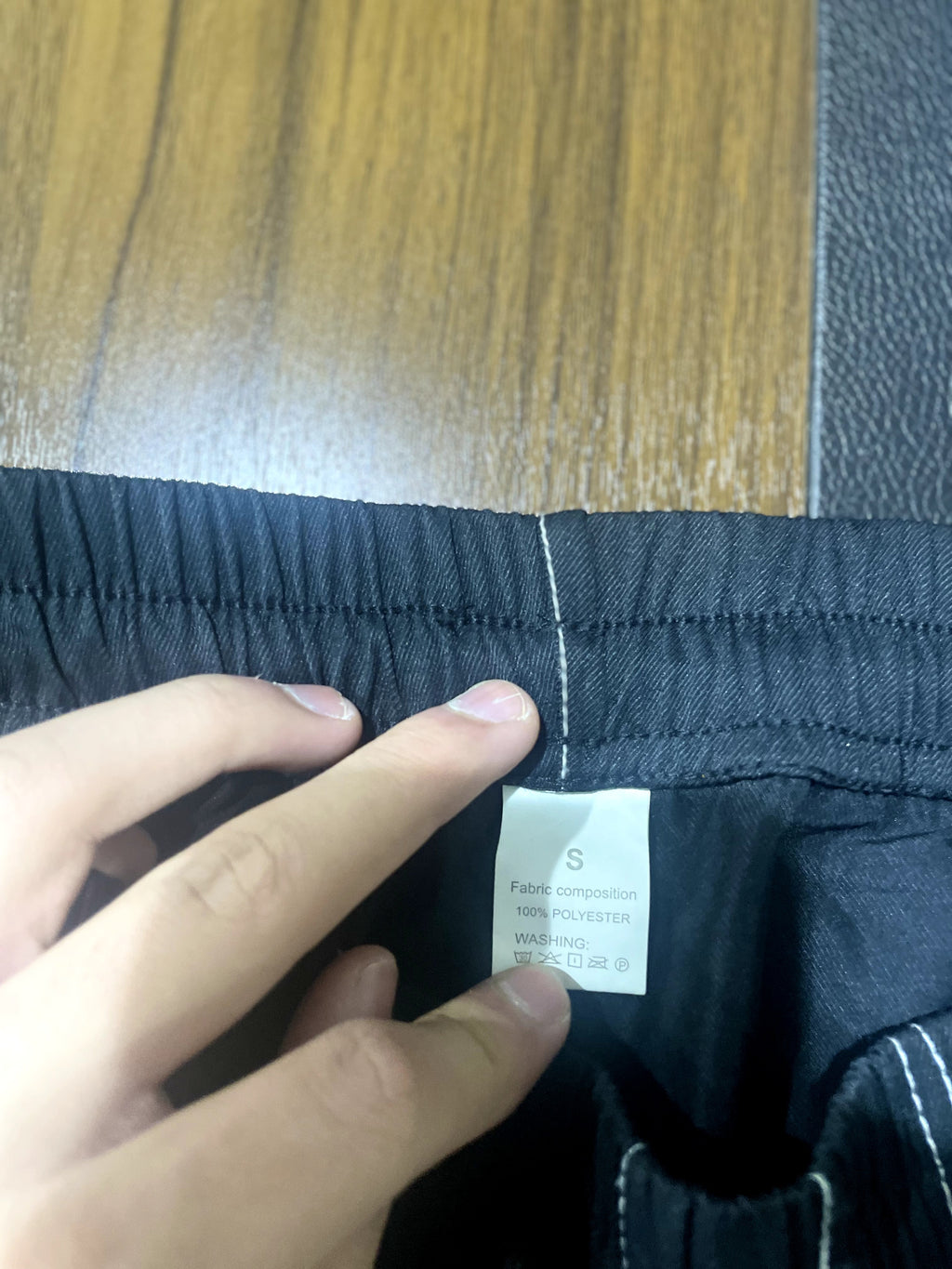 represent Black Relaxed Cargo Trousers with White Contrast S