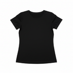 Women's Classic Black Short-Sleeve Cotton T-Shirt