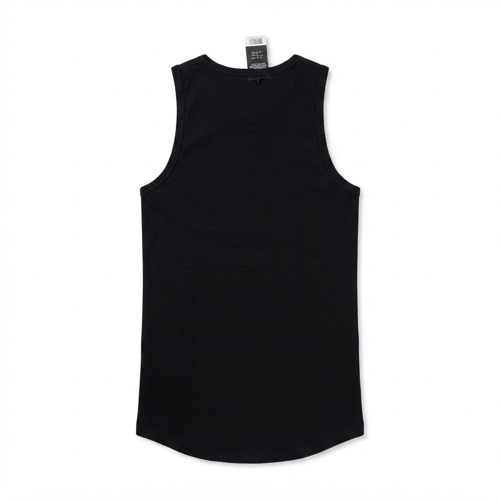 LIVERGY Men's Classic Black Cotton Tank Top Undershirt