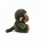 Premium Plush Monkey Toy with Pink Ribbon