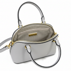 Tory Burch Light Gray Saffiano Leather Mini Dome Satchel