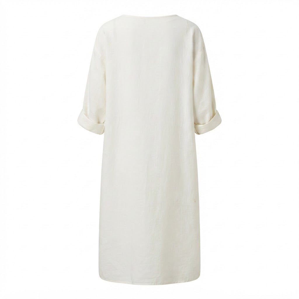 Women's White Lightweight Open-Front Duster Jacket