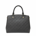 Louis Vuitton Women's Black Embossed Monogram Leather Tote B