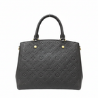 Louis Vuitton Women's Black Embossed Monogram Leather Tote B