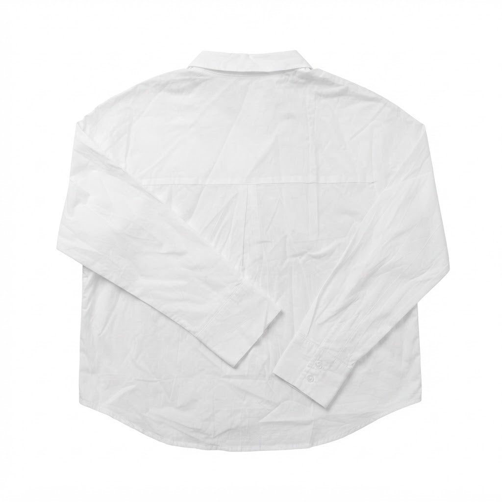 esmara Women's Classic White Relaxed Cotton Button-Up Shirt