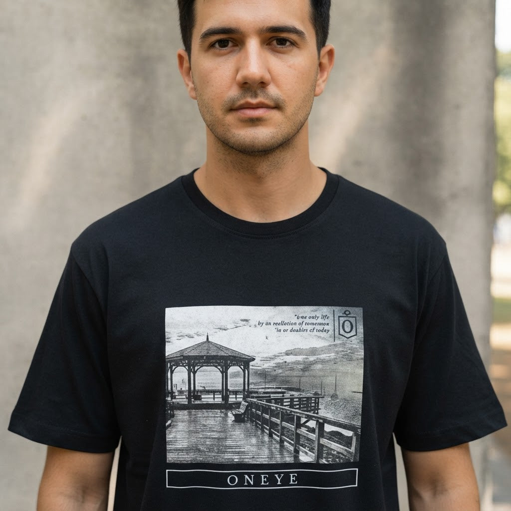 ONEYE Black ONEYE Graphic Print Relaxed T-Shirt