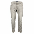 Women's Stone Grey Straight Leg Cotton Trousers