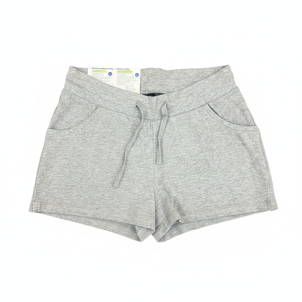 Women's Grey Marl Jersey Drawstring Shorts