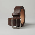 next Men's Classic Brown Leather Belt with brown-Tone Buckle