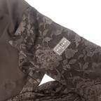 Elegant Black Abaya with Lace Panels and Sequins