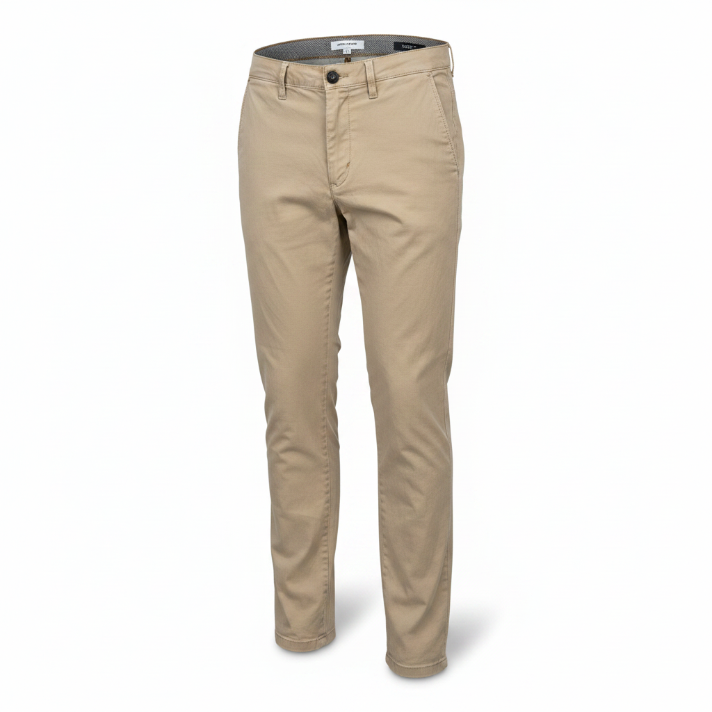 Men's Slim Fit Khaki Chino Pants - Tan