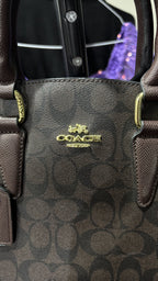 COACH NEW YORK Coach Signature Monogram Brown Satchel