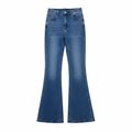 High-Waisted Blue Flared Denim Jeans - Unisex