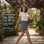 GINA BENOTTI Navy and White Striped Drawstring Lounge Shorts