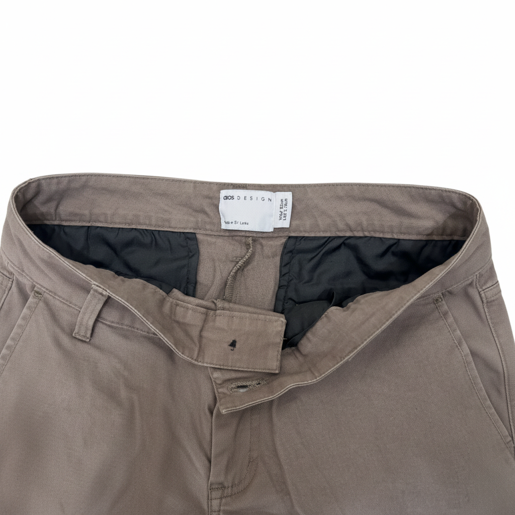 Men's Slim Fit Brown Cotton Chino Trousers